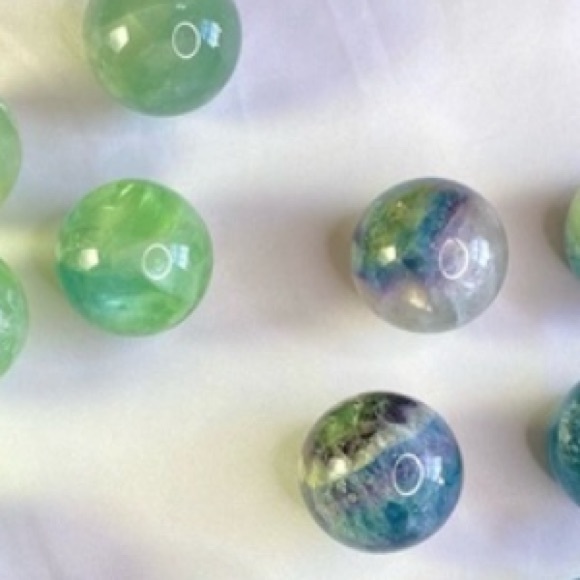 Rainbow Fluorite Sphere - One 32mm Crystal Ball - Picture 6 of 11